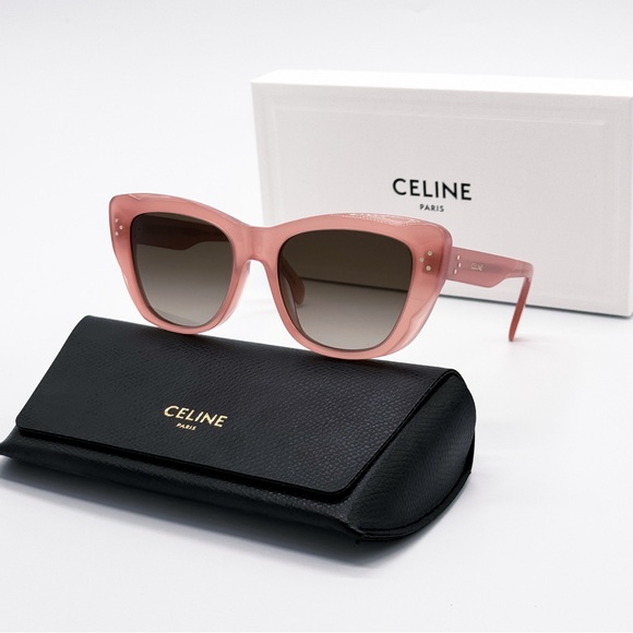NEW CELINE CL40199I 74K SUNGLASSES BUTTERFLY PINK GREY WOMEN CELINE EYEWEAR - Picture 3 of 9
